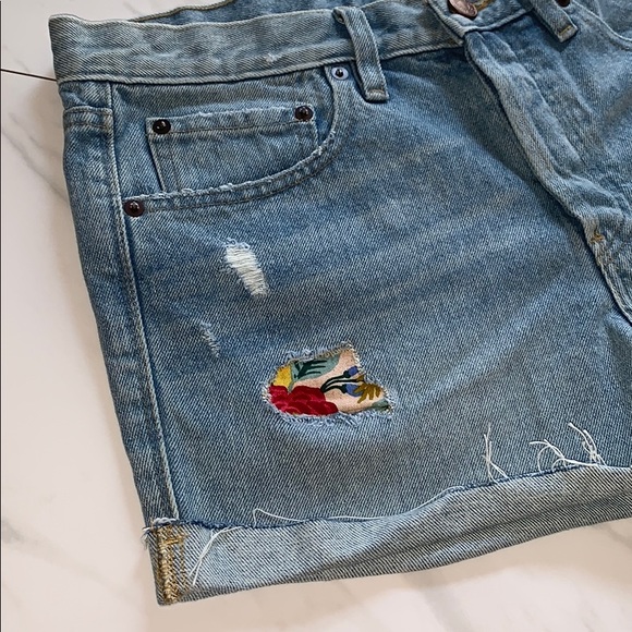 BDG x Rifle Paper Co Pocket Mid Rise Denim Shorts - Picture 5 of 8